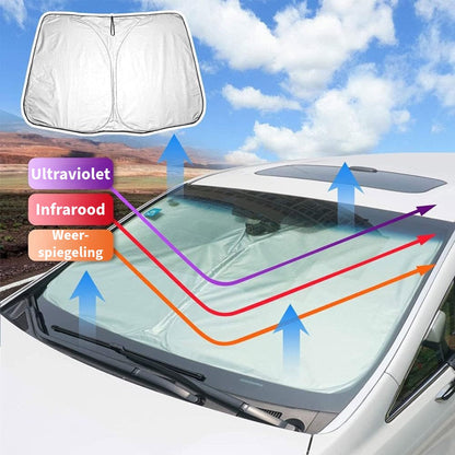 Opvouwbaar zonnescherm met auto-logo