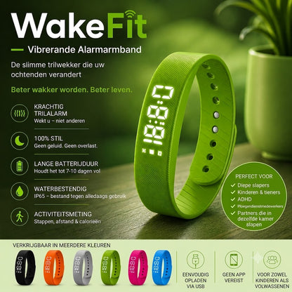 WakeFit – Vibratie Wekker Armband. Dit slimme vibratiehorloge zal je ochtenden voorgoed veranderen.