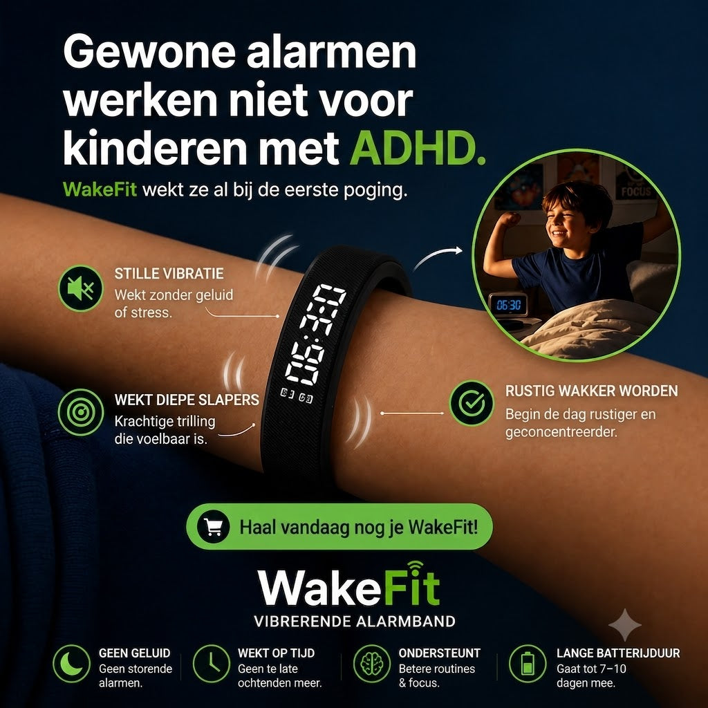WakeFit – Vibratie Wekker Armband. Dit slimme vibratiehorloge zal je ochtenden voorgoed veranderen.