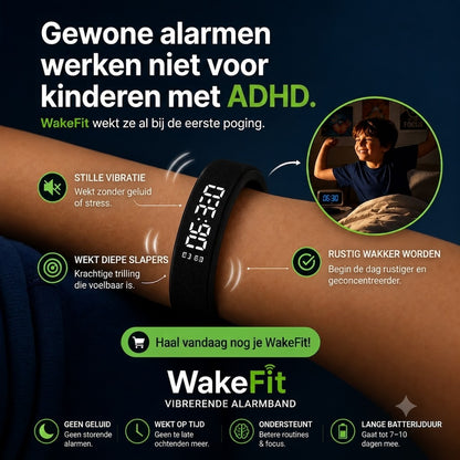 WakeFit – Vibratie Wekker Armband. Dit slimme vibratiehorloge zal je ochtenden voorgoed veranderen.