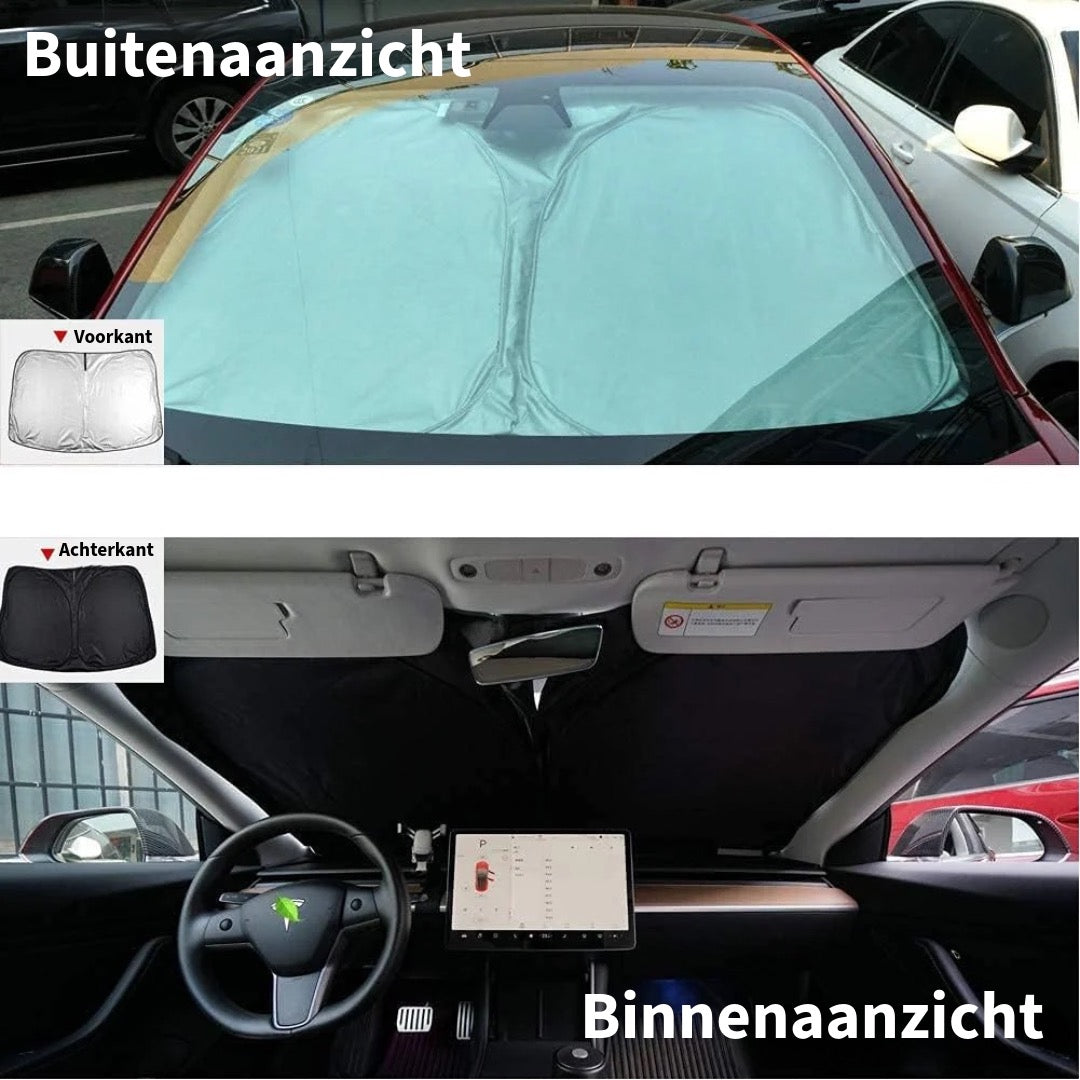 Opvouwbaar zonnescherm met auto-logo