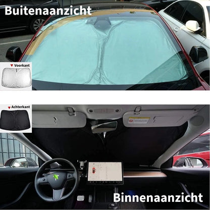 Opvouwbaar zonnescherm met auto-logo
