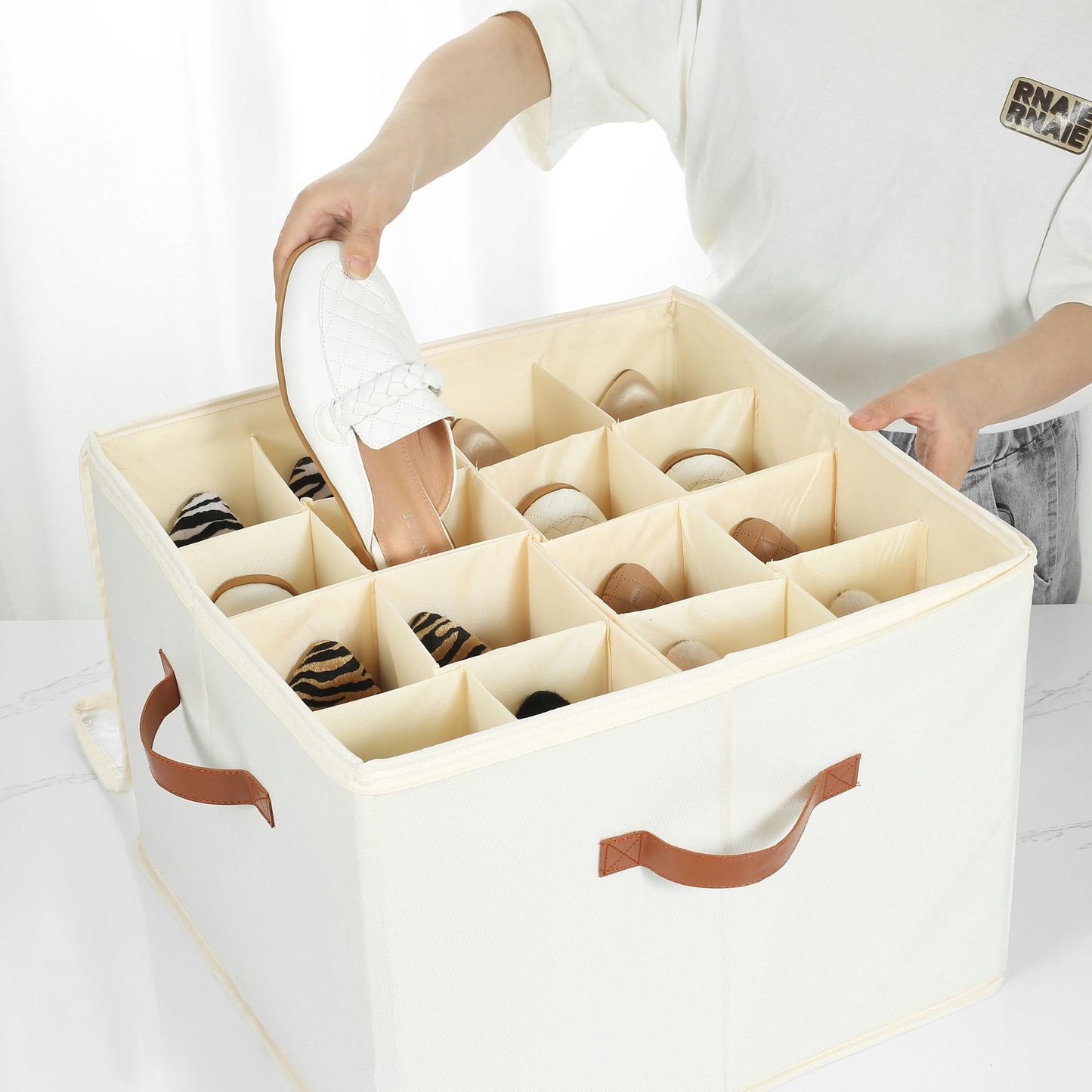 Opvouwbare Stoffen Schoenen Opbergdoos