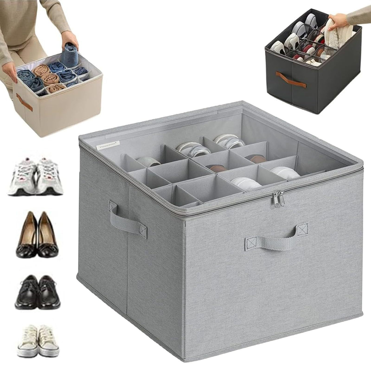 Opvouwbare Stoffen Schoenen Opbergdoos