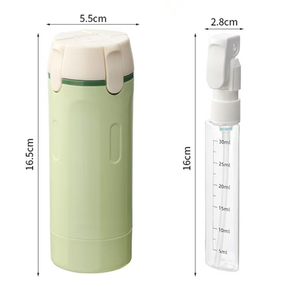 Draagbare 4-in-1 reisdispenser