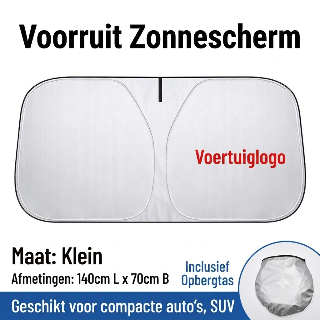 Opvouwbaar zonnescherm met auto-logo