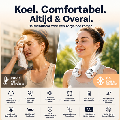 Nek Airco & Ventilator – Stille Persoonlijke Koeling voor de Zomer