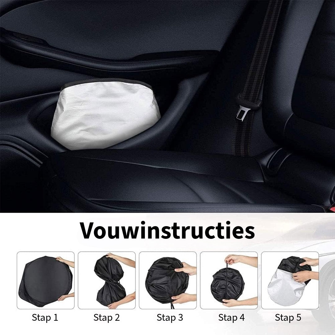 Opvouwbaar zonnescherm met auto-logo