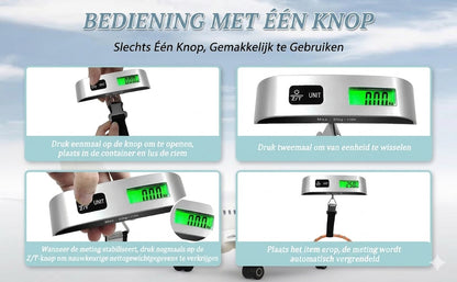 Draagbare Bagageweegschaal met LCD Display