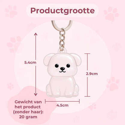 Snuzzle Gepersonaliseerde Dierenhaar Sleutelhanger - Uniek Gedenksieraad voor Hond & Kat
