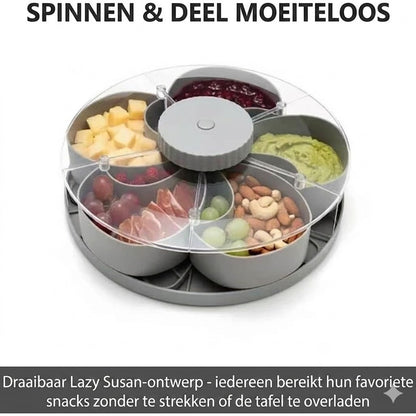 Roterende Snack Tray met Vakken