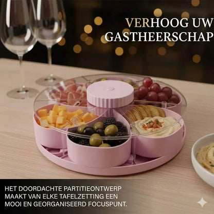 Roterende Snack Tray met Vakken