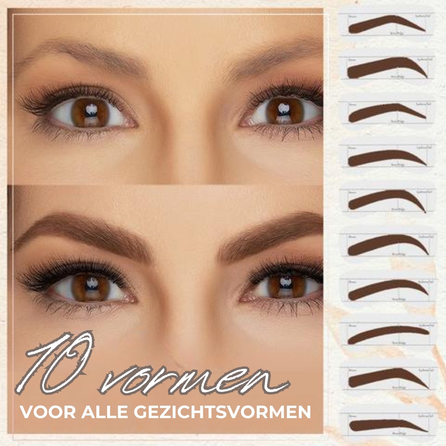 Professionele Wenkbrauw Stempel & Sjablonen Set - Voor Perfecte Symmetrie