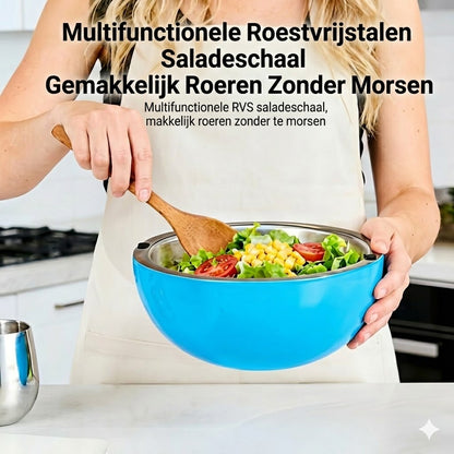 Dubbelwandige Roestvrijstalen Kom – Houdt Voedsel Warm en Koud