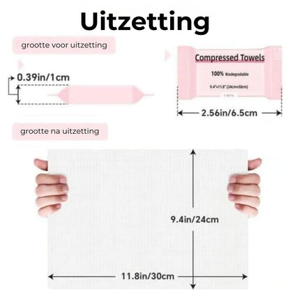 Gecomprimeerde Handdoektabletten - Compacte Reishanddoeken voor Camping & Outdoor
