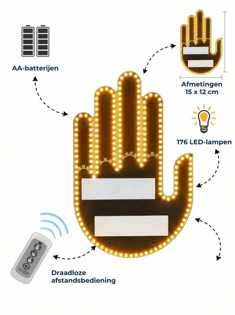 Gestelicht Hand Autolamp