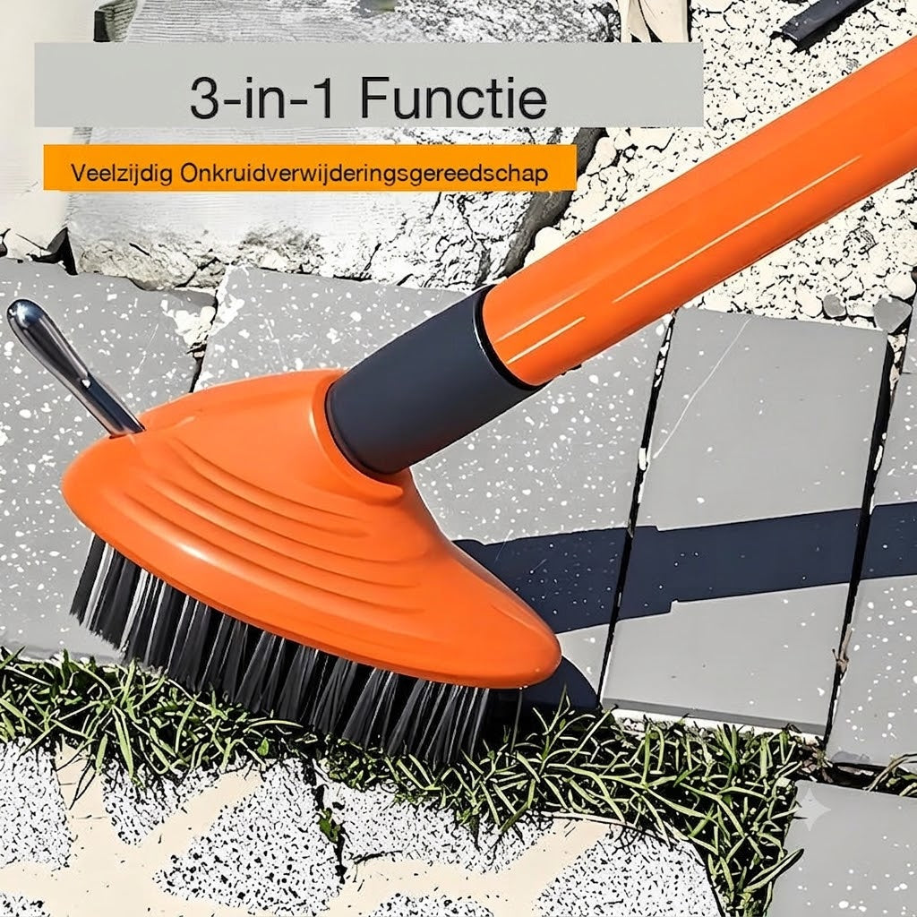 🧹 Voegenborstel Set voor Tegels - 3-in-1 Tuingereedschap voor Terras en Oprit