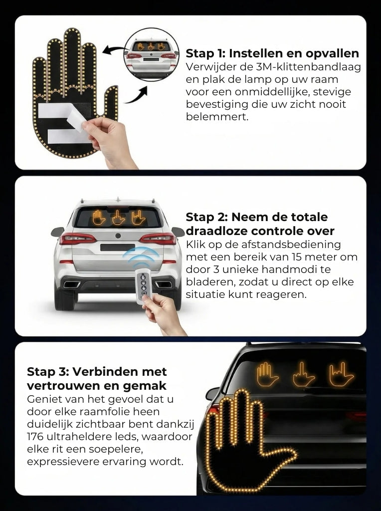 Gestelicht Hand Autolamp