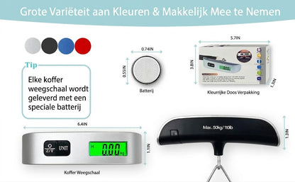 Draagbare Bagageweegschaal met LCD Display