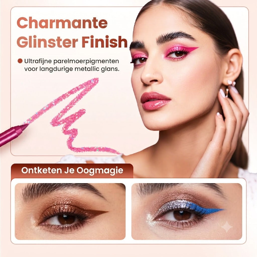 14-Delige Waterproof Gekleurde Gel Eyeliner Set 👁️🌈✏️