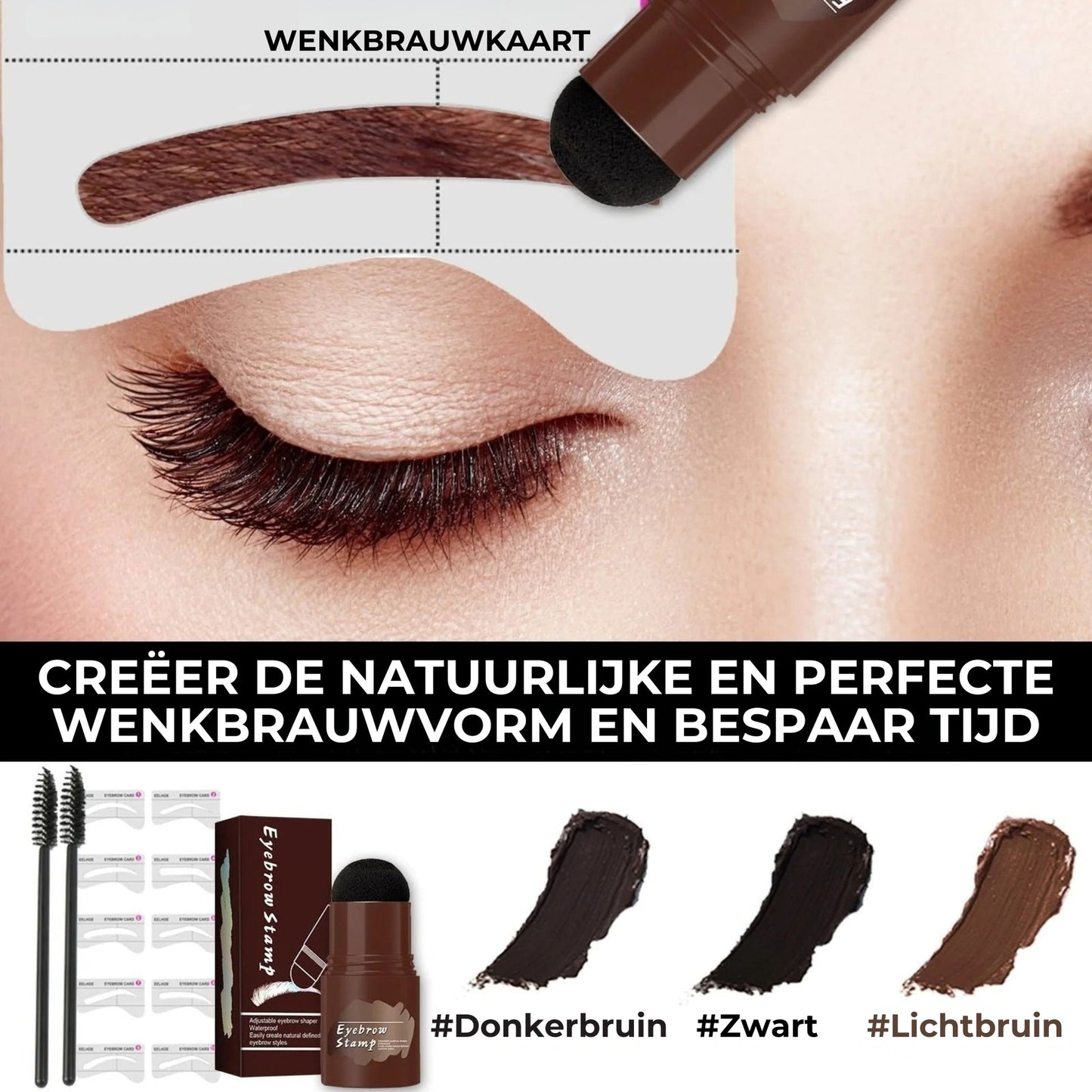 Professionele Wenkbrauw Stempel & Sjablonen Set - Voor Perfecte Symmetrie