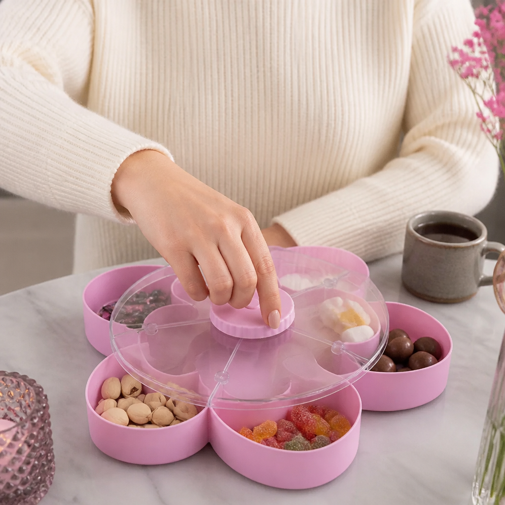Roterende Snack Tray met Vakken
