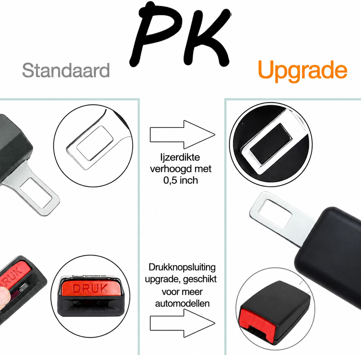 Autogordel Verlenger（1 Set 2 Stuks ）