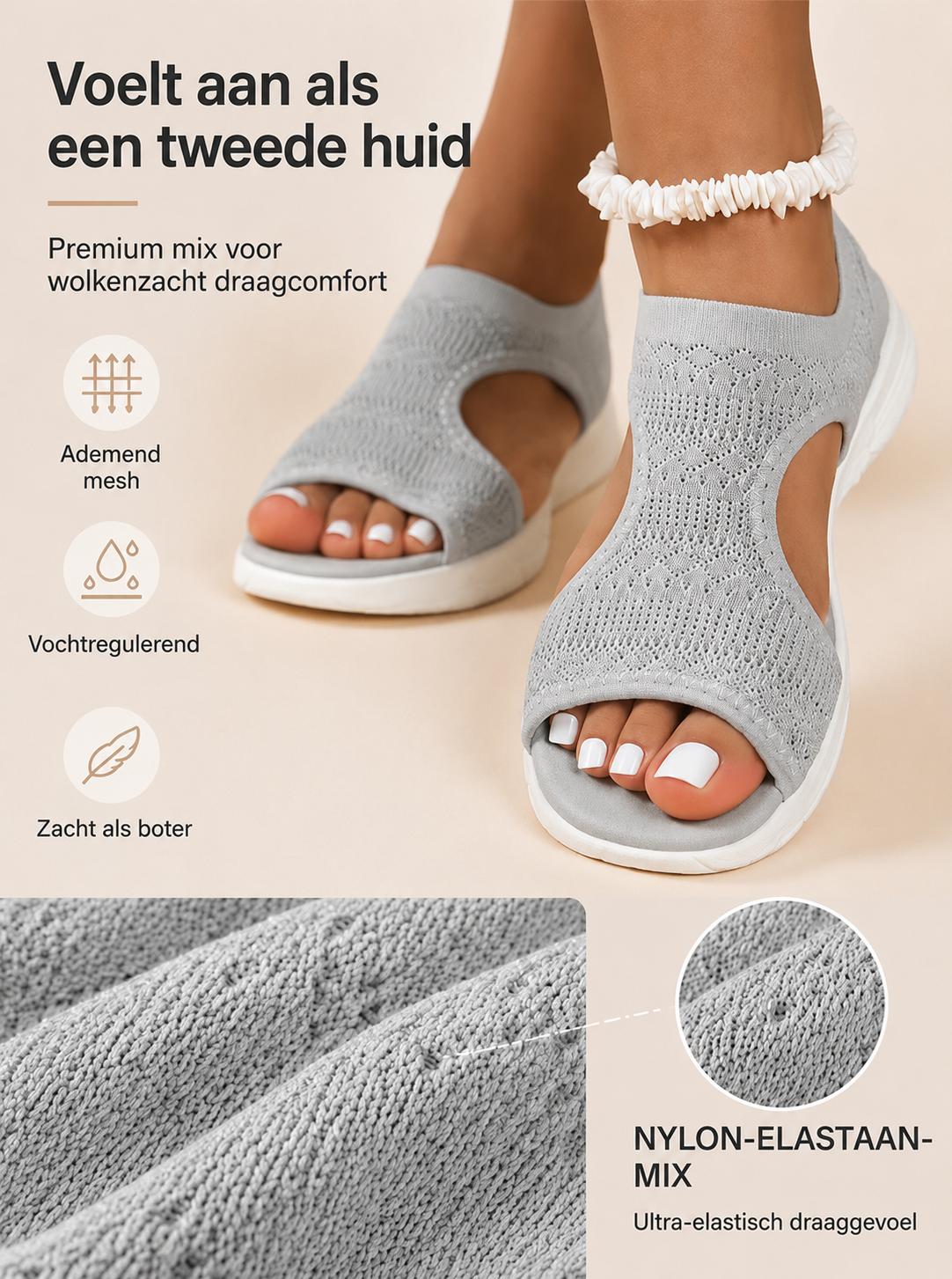 Comfortabele en Ademende Platte Sandalen