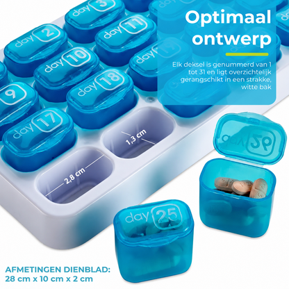 Maandelijkse Pillendoos 31 Dagen