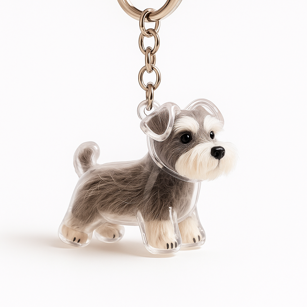Snuzzle Gepersonaliseerde Dierenhaar Sleutelhanger - Uniek Gedenksieraad voor Hond & Kat