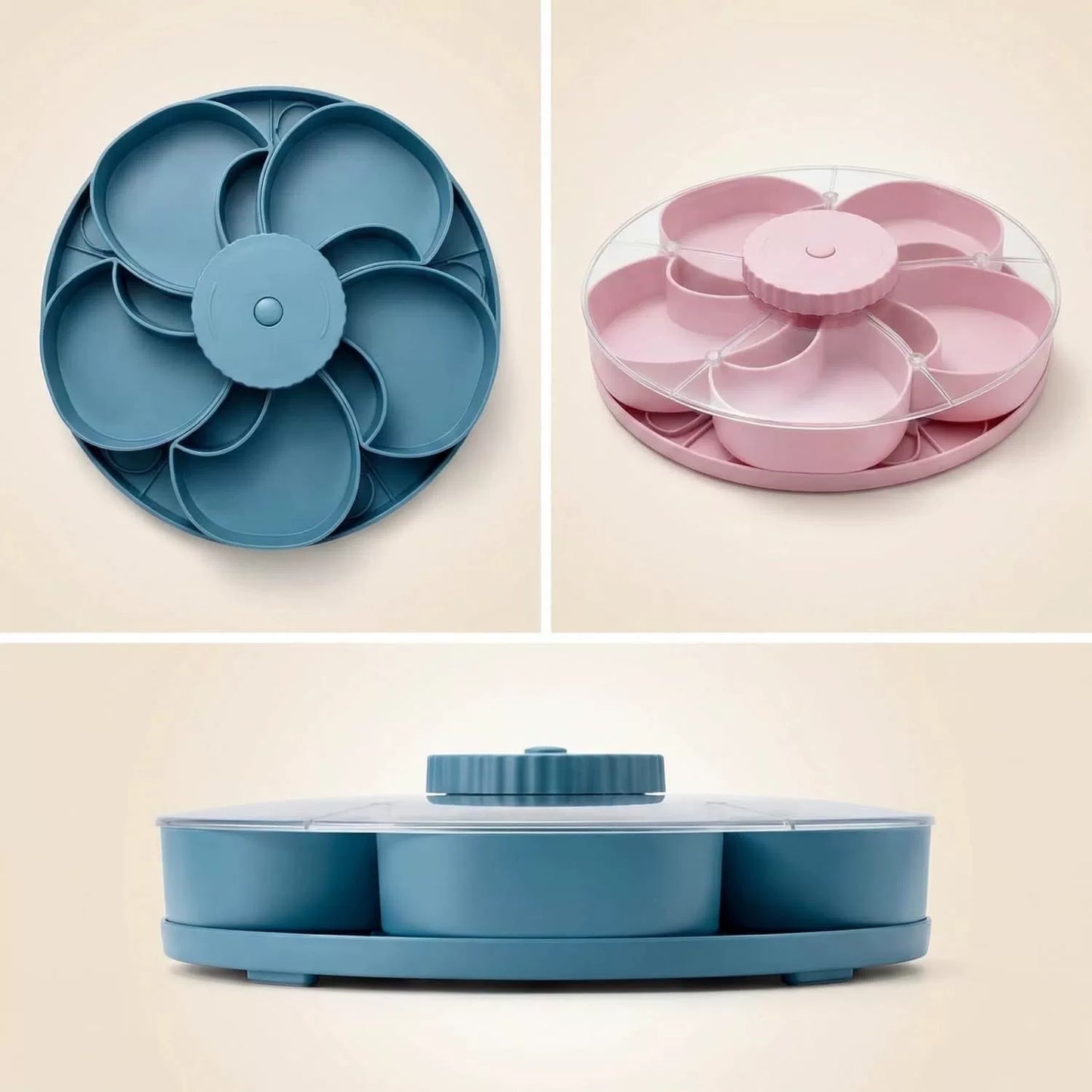 Roterende Snack Tray met Vakken