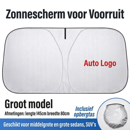 Opvouwbaar zonnescherm met auto-logo