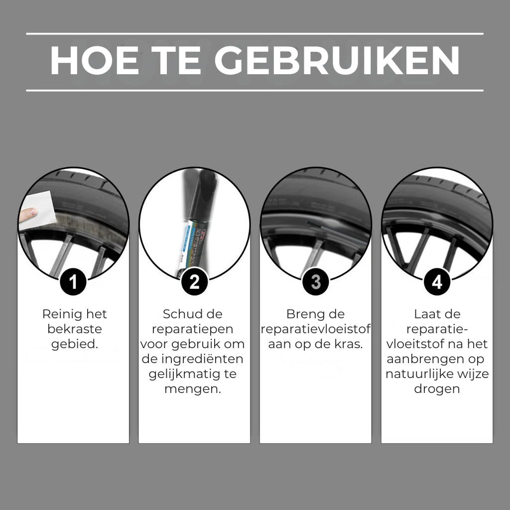 Autowiel Krasreparatiepen - 3 Stuks