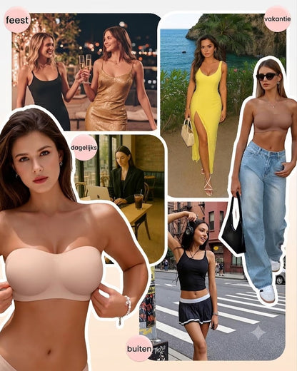 Strapless Strapless Bh met Push-up Effect