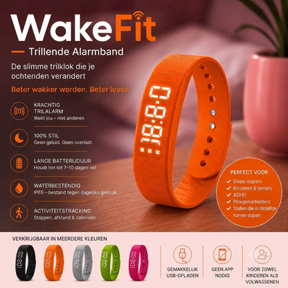 WakeFit – Vibratie Wekker Armband. Dit slimme vibratiehorloge zal je ochtenden voorgoed veranderen.