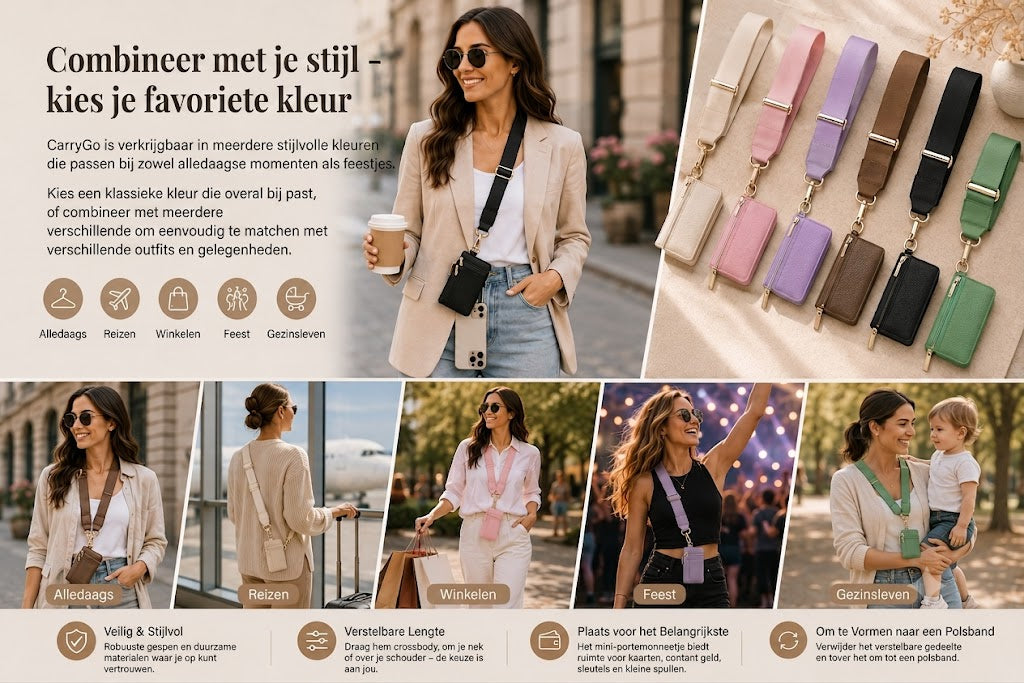 CarryGo – Telefoonarmband met Mini Portemonnee