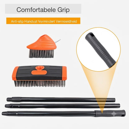 🧹 Voegenborstel Set voor Tegels - 3-in-1 Tuingereedschap voor Terras en Oprit