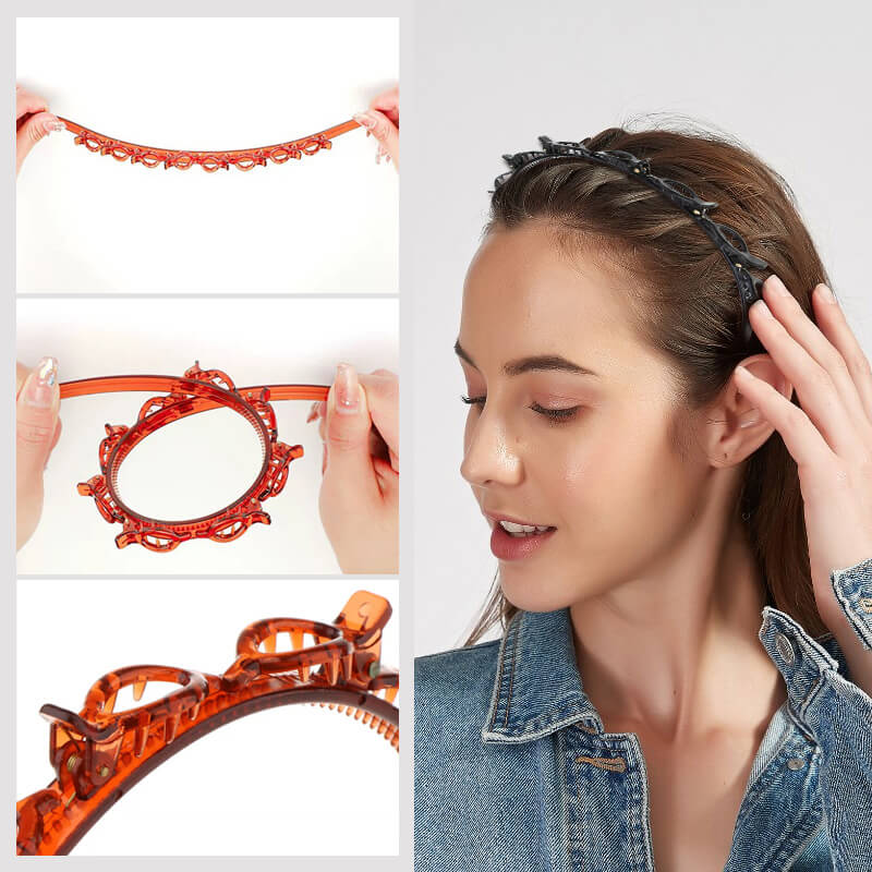 Gevlochten haarband clip