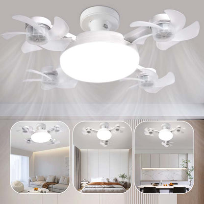 Nieuwe E27 Plafondventilator met Licht – 2-in-1 Stille LED Ventilatorlamp
