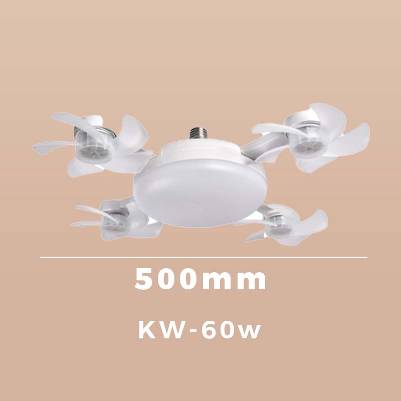 Nieuwe E27 Plafondventilator met Licht – 2-in-1 Stille LED Ventilatorlamp
