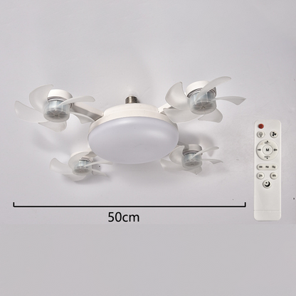 Nieuwe E27 Plafondventilator met Licht – 2-in-1 Stille LED Ventilatorlamp